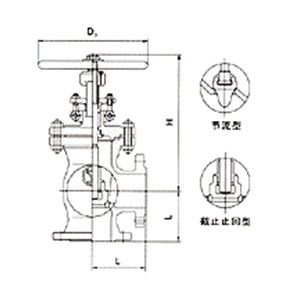 進口鑄鋼角式截止閥
